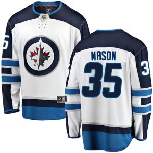 Herren Winnipeg Jets Eishockey Trikot Steve Mason #35 Breakaway Weiß Fanatics Branded Auswärts